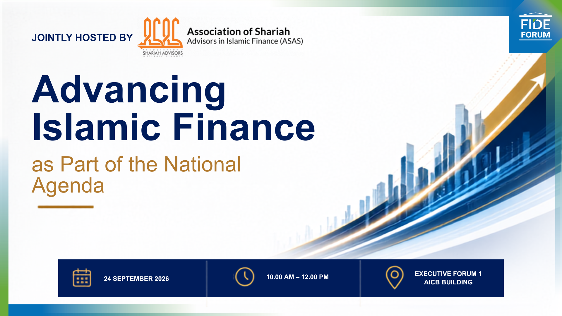 Advancing Islamic Finance as Part of the National Agenda
